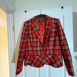 Red Plaid Women's Jacket